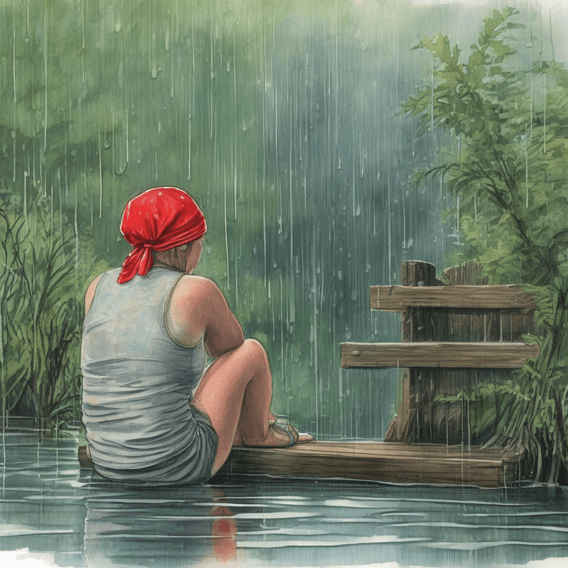 Red cap on Panther Lake's cyanobacteria warning